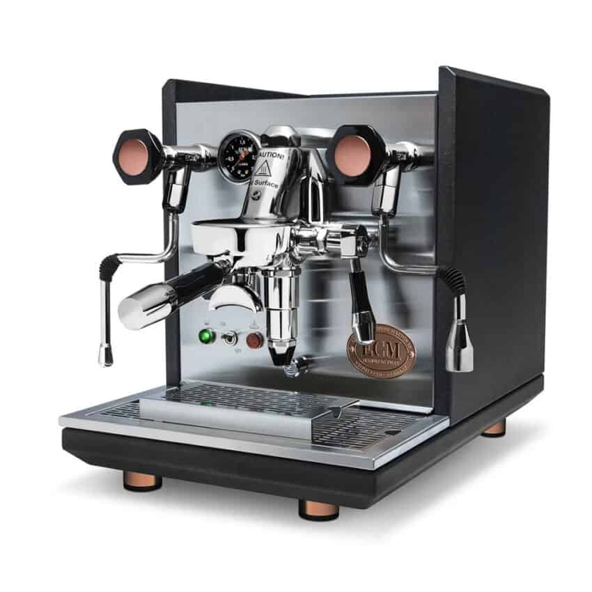 מכונת קפה ידנית צבע שחור מחוספס ECM Synchronika Heritage Dual Boiler