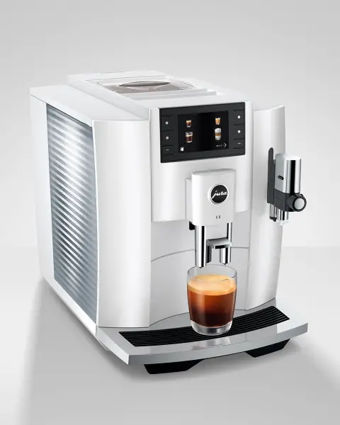 מכונת קפה JURA E8 דור 4 צבע לבן